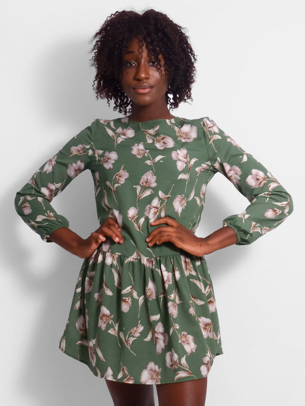 Willow Drop Waist Floral Dress