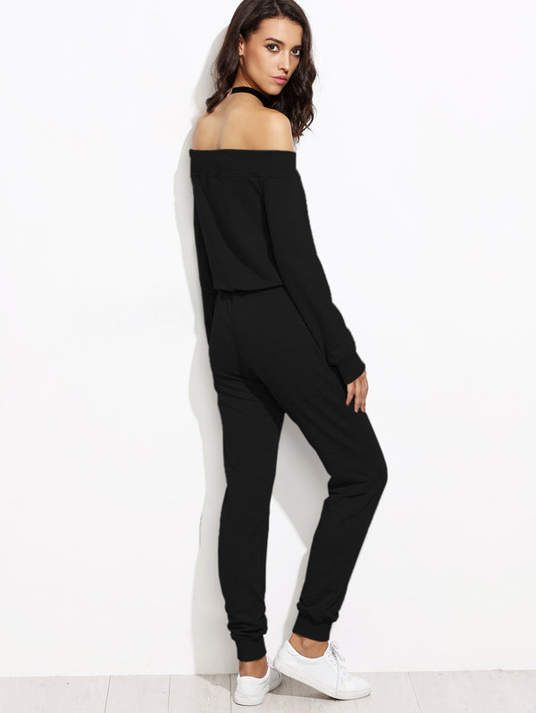 Off the Shoulder Sweat Set