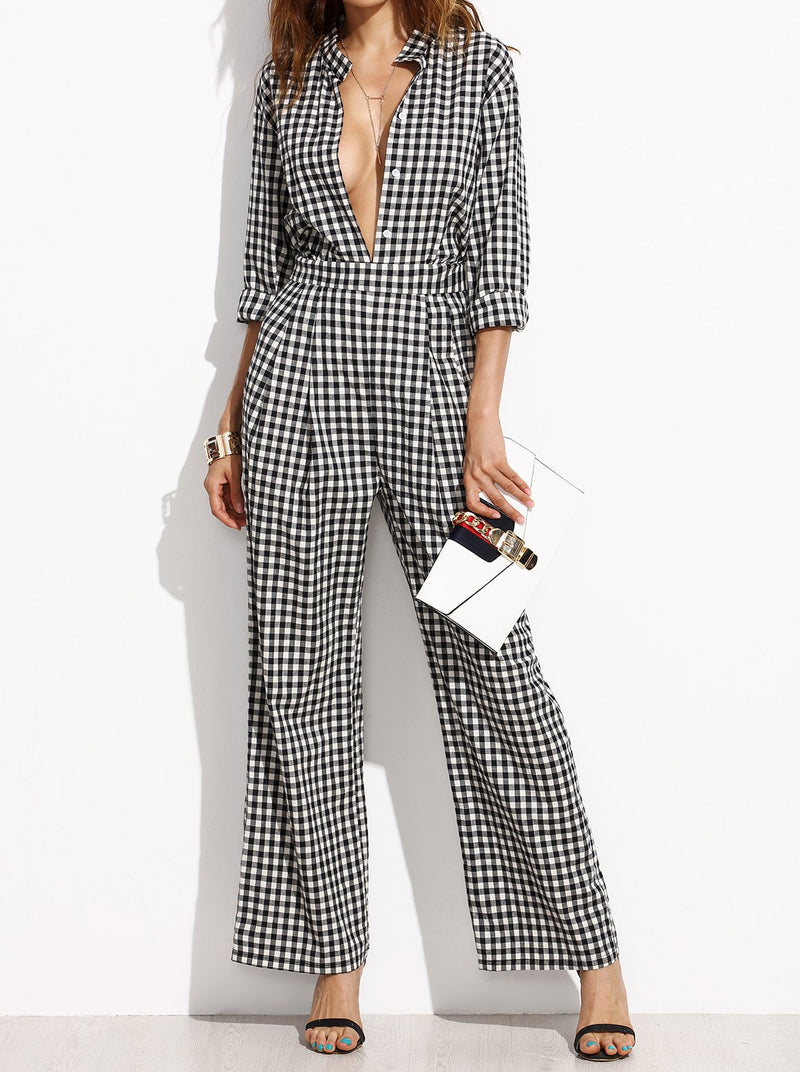 Hennley Gingham Jumpsuit