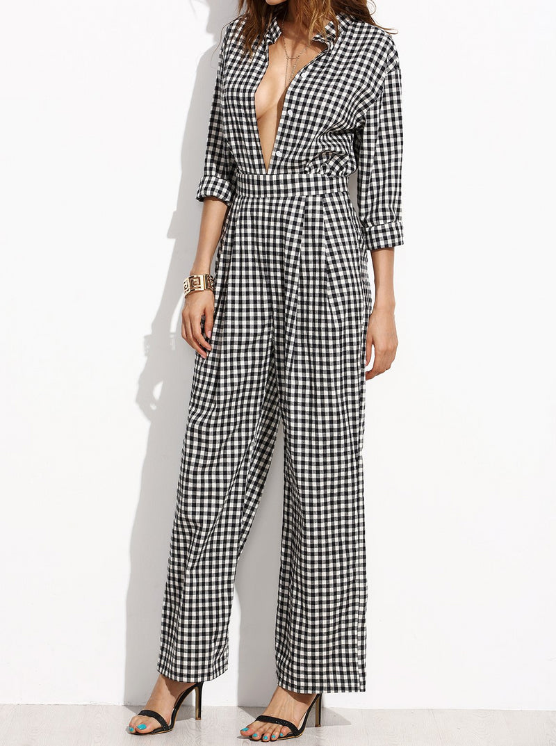 Hennley Gingham Jumpsuit