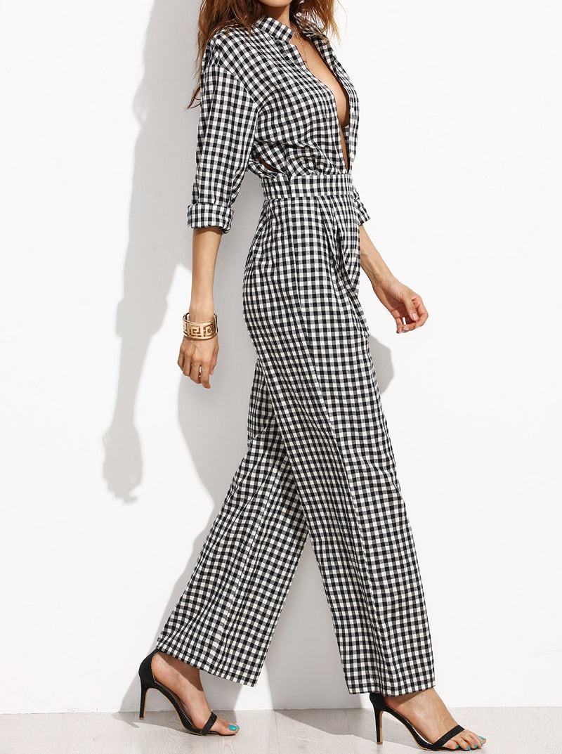 Hennley Gingham Jumpsuit