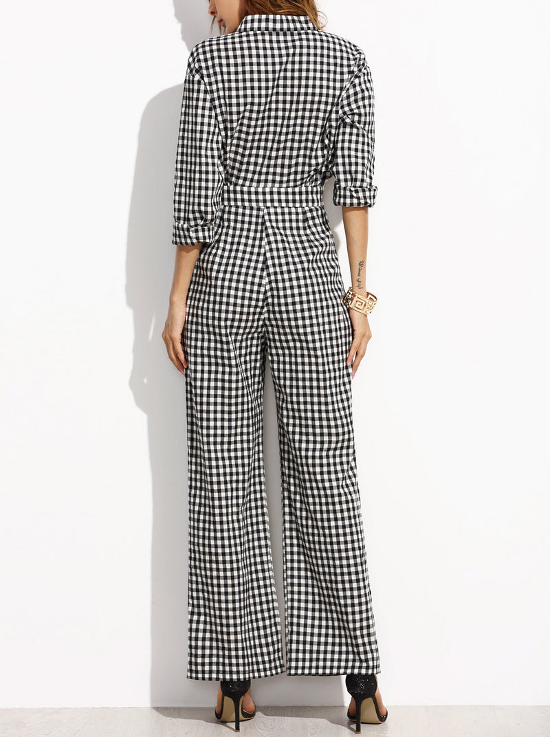 Hennley Gingham Jumpsuit