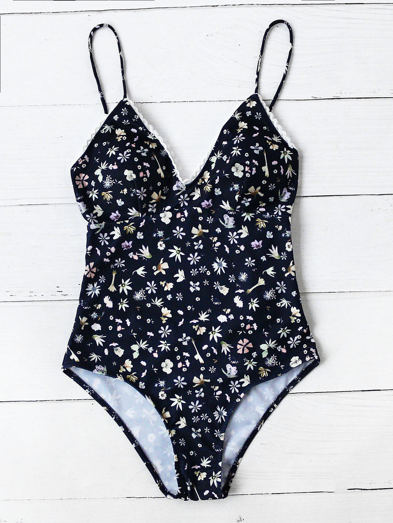Meadow Floral Cross Back Swimsuit
