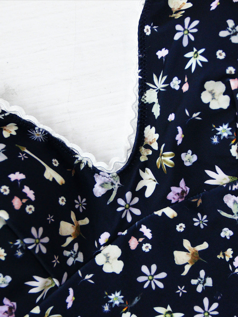 Meadow Floral Cross Back Swimsuit