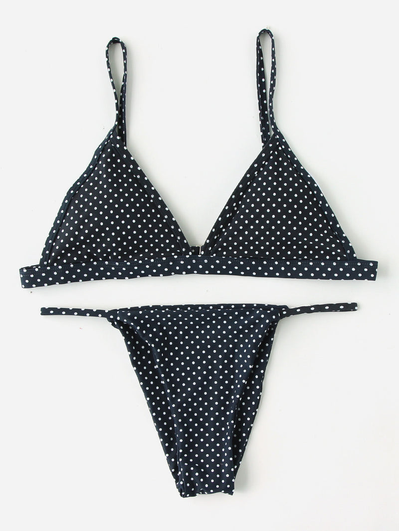 Classic Polka Dot Triangle Bikini Brief Bottoms