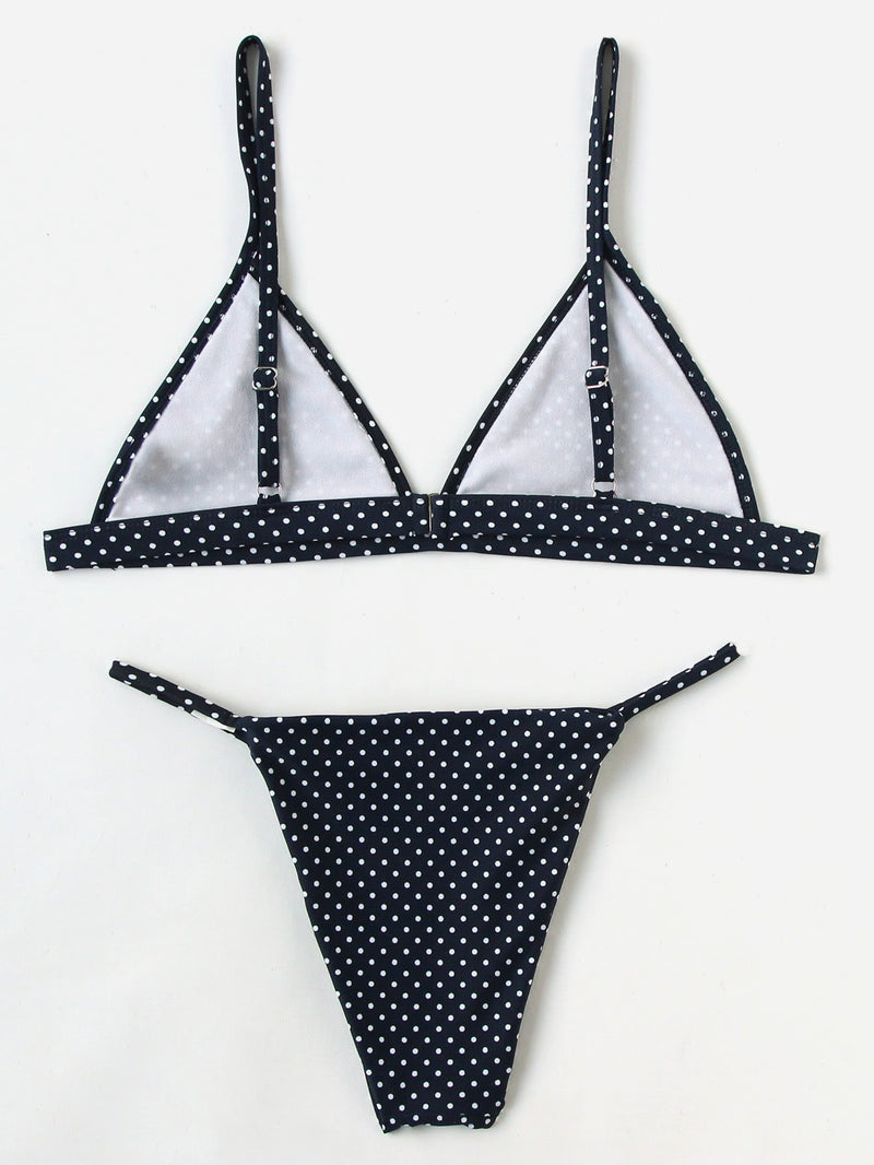 Classic Polka Dot Triangle Bikini Brief Bottoms