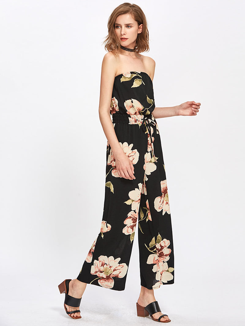 Doyenne Floral Bandeau Jumpsuit