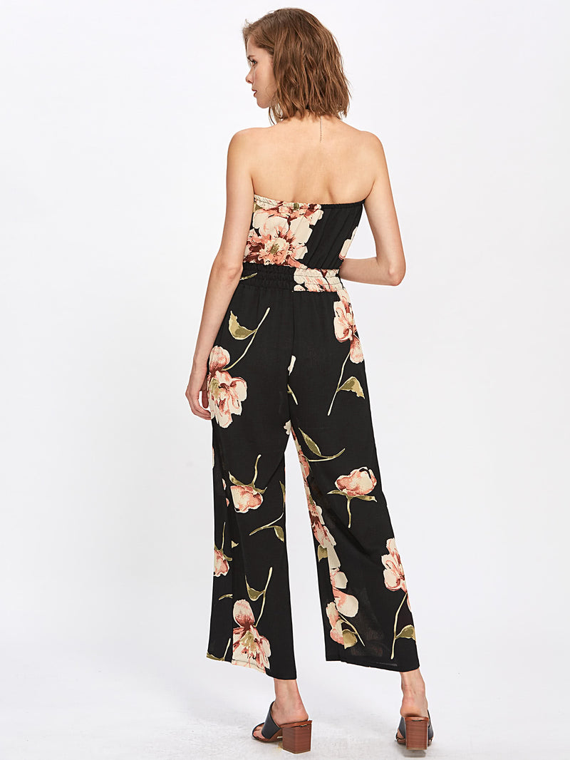 Doyenne Floral Bandeau Jumpsuit