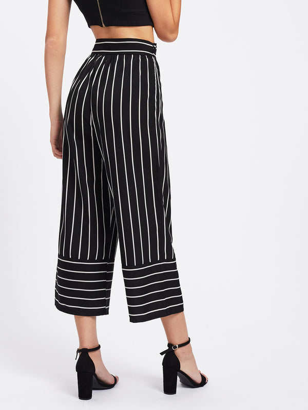 Rhea Stripe Panel Culotte Pant