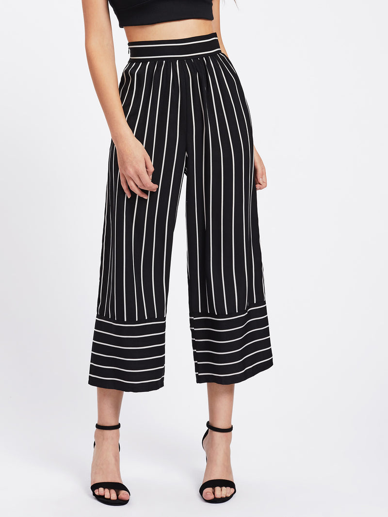 Rhea Stripe Panel Culotte Pant