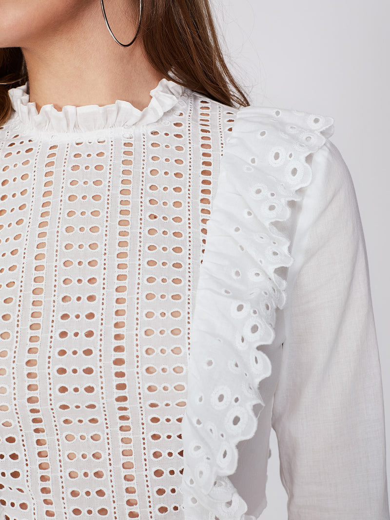 Doyle Embroidered Panel Top