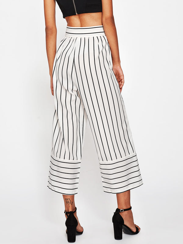 Rhea Stripe Panel Culotte Pant