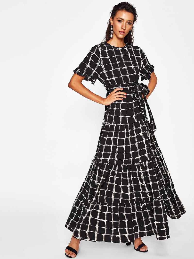 Mosaic Shirt Maxi Dress