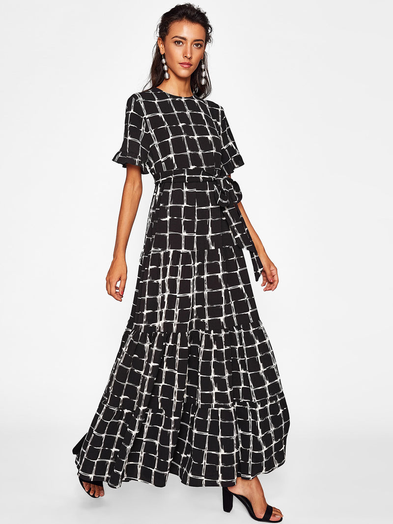 Mosaic Shirt Maxi Dress