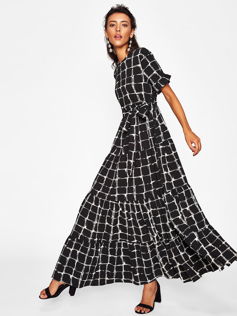 Mosaic Shirt Maxi Dress