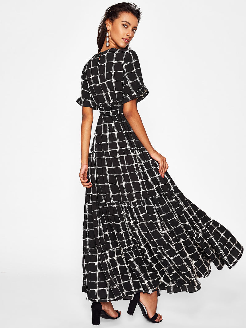 Mosaic Shirt Maxi Dress