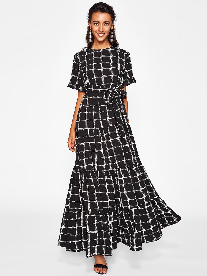 Mosaic Shirt Maxi Dress