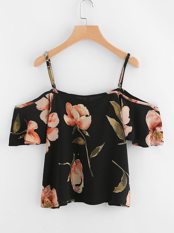 Doyenne Cold Shoulder Top