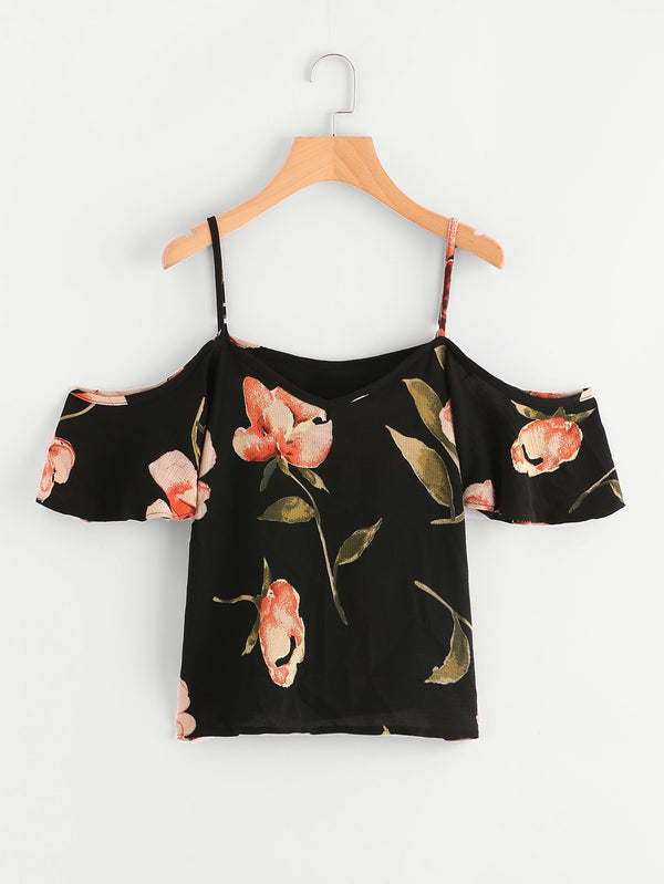 Doyenne Cold Shoulder Top