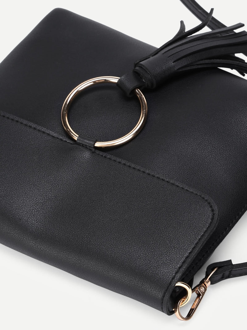 Tassel Detail Shoulder Bag