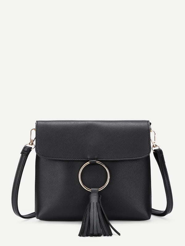 Tassel Detail Shoulder Bag