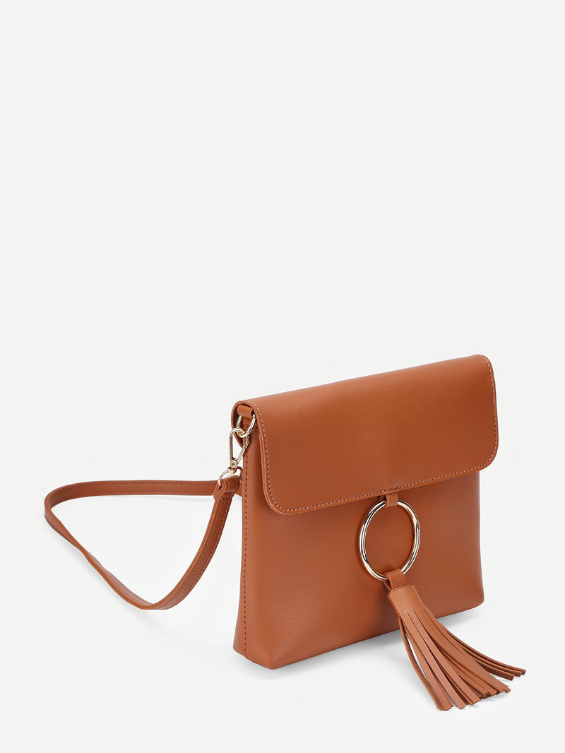Tassel Detail Shoulder Bag