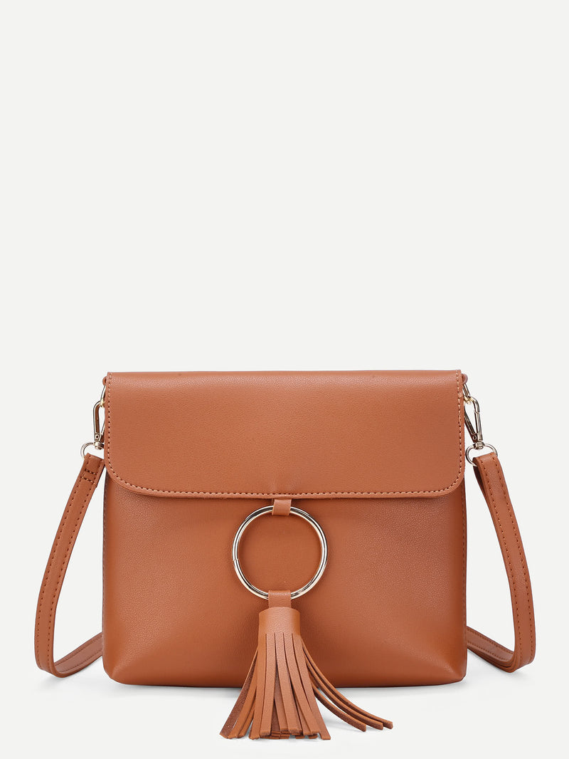 Tassel Detail Shoulder Bag