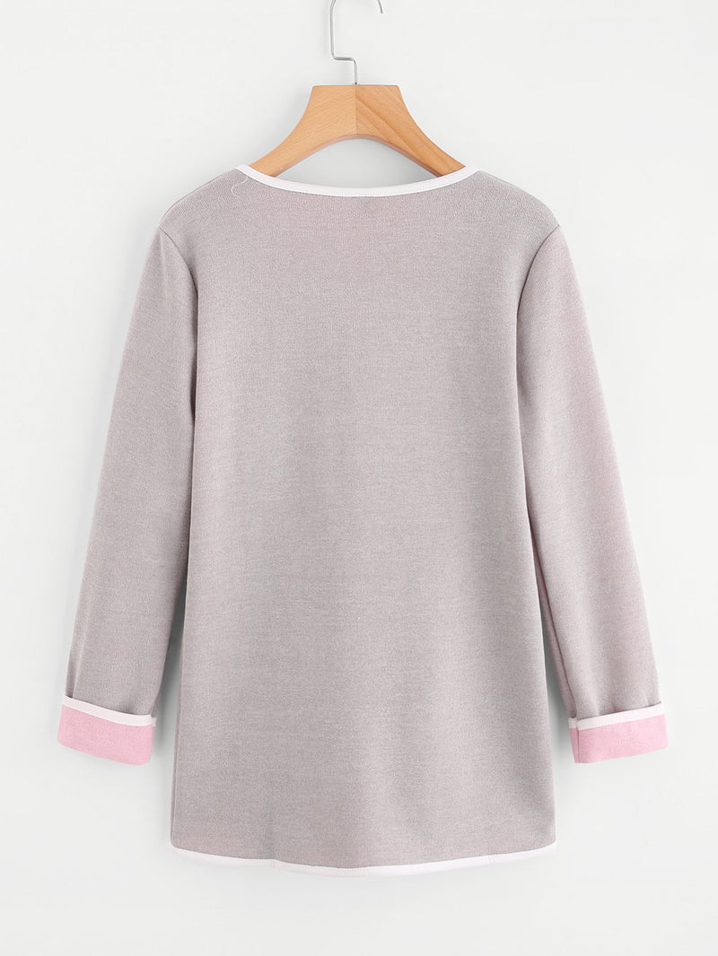 Grey Harmony Dual Knit Coat