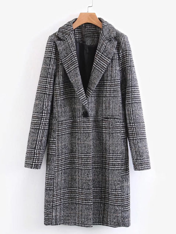 Andrea Plaid Coat