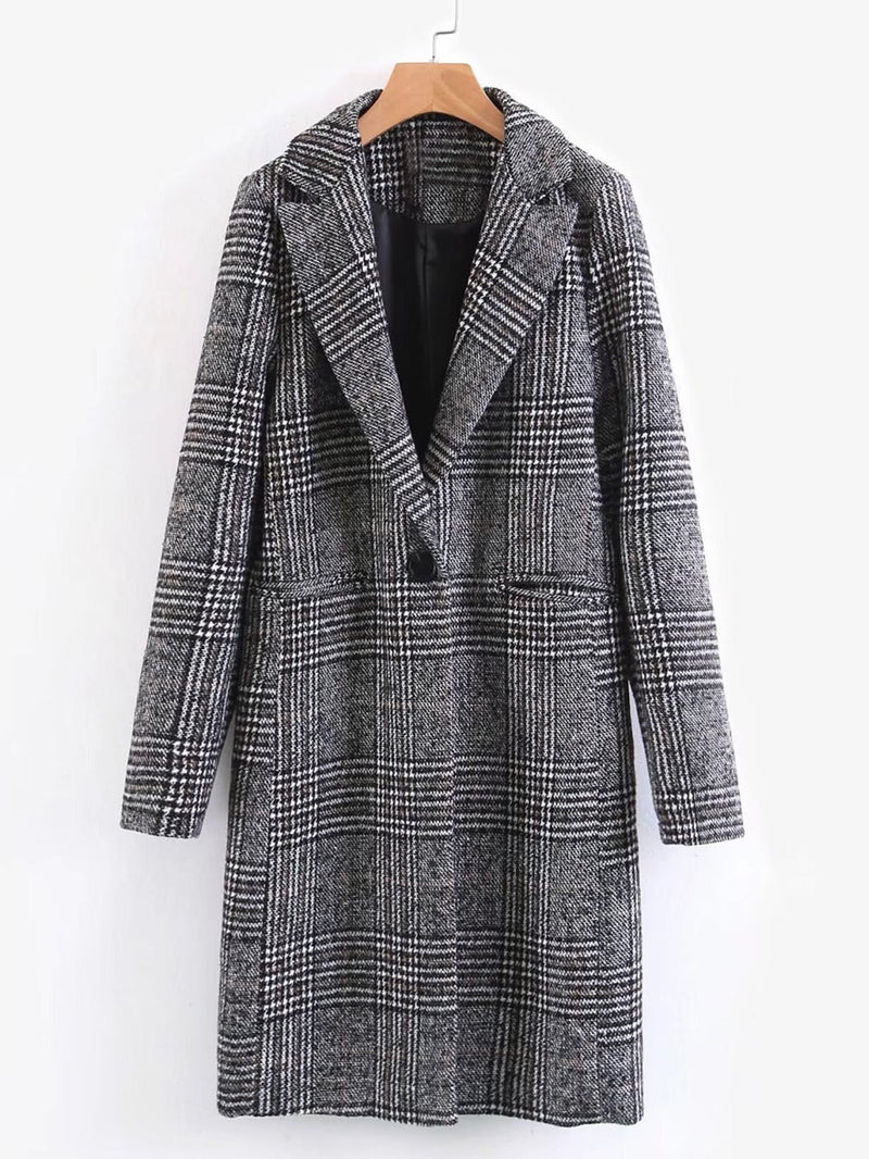 Andrea Plaid Coat