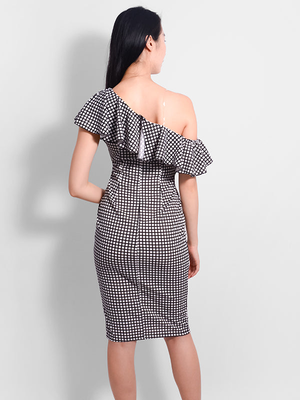 Delilah Asymmetric Midi Dress