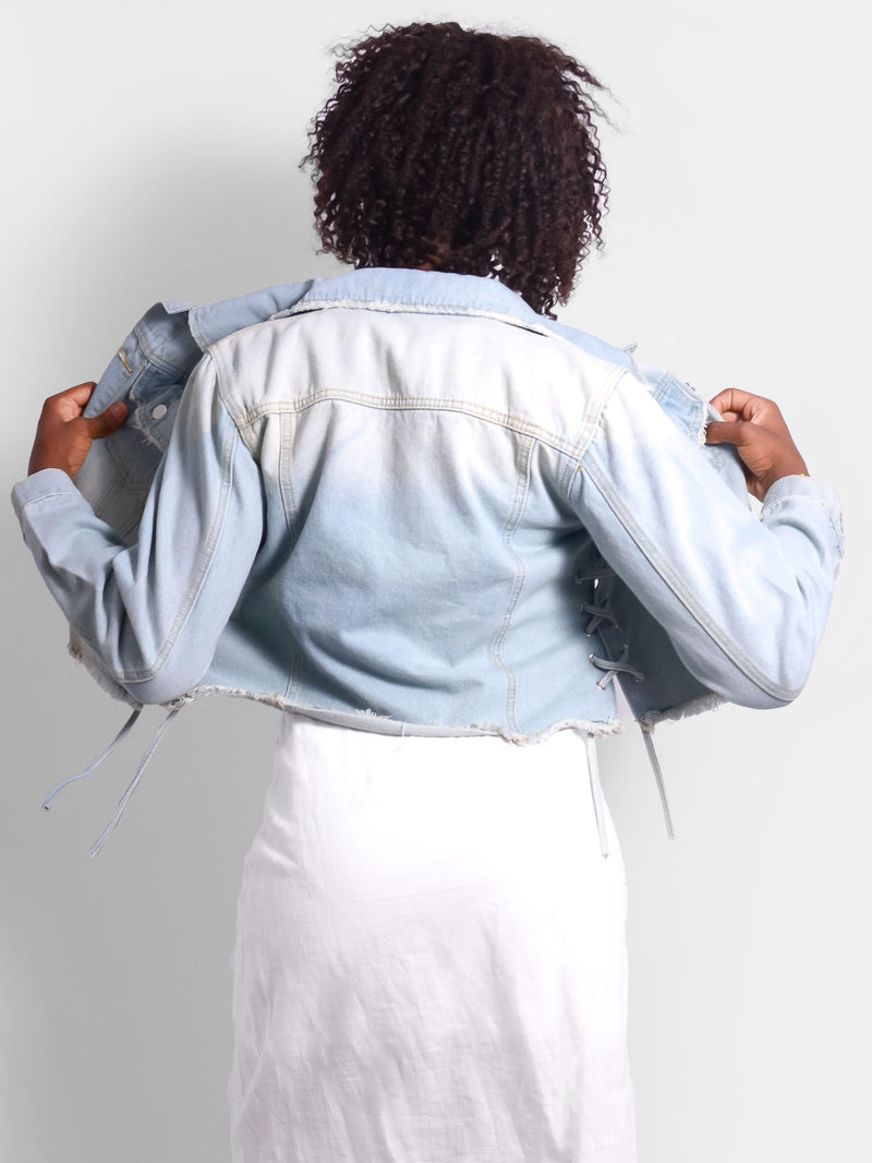 Laneway Denim Lace Up Jacket