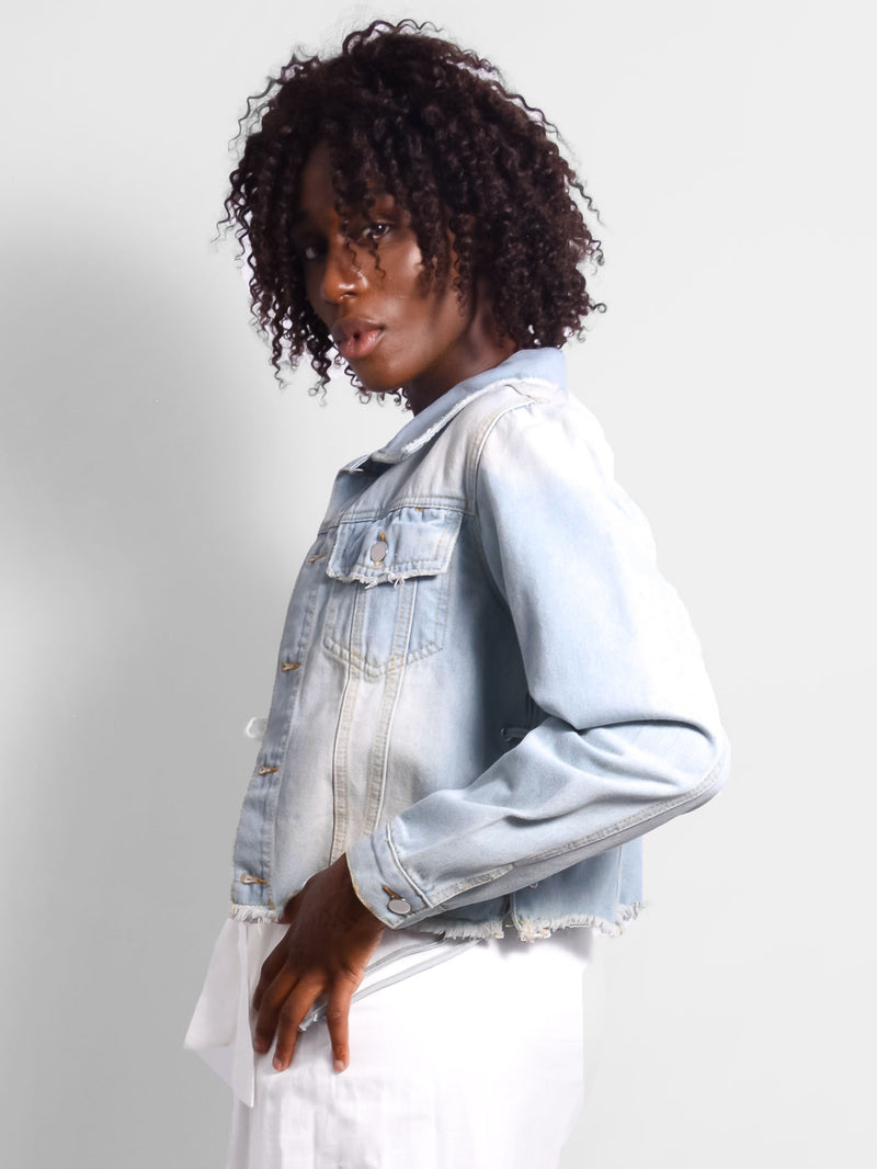 Laneway Denim Lace Up Jacket