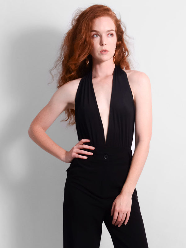 Tempt Plunge Neck Wrapped Bodysuit