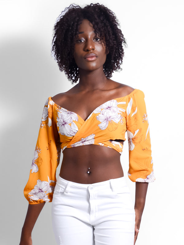 Lu-Lu Wrap Off The Shoulder Top