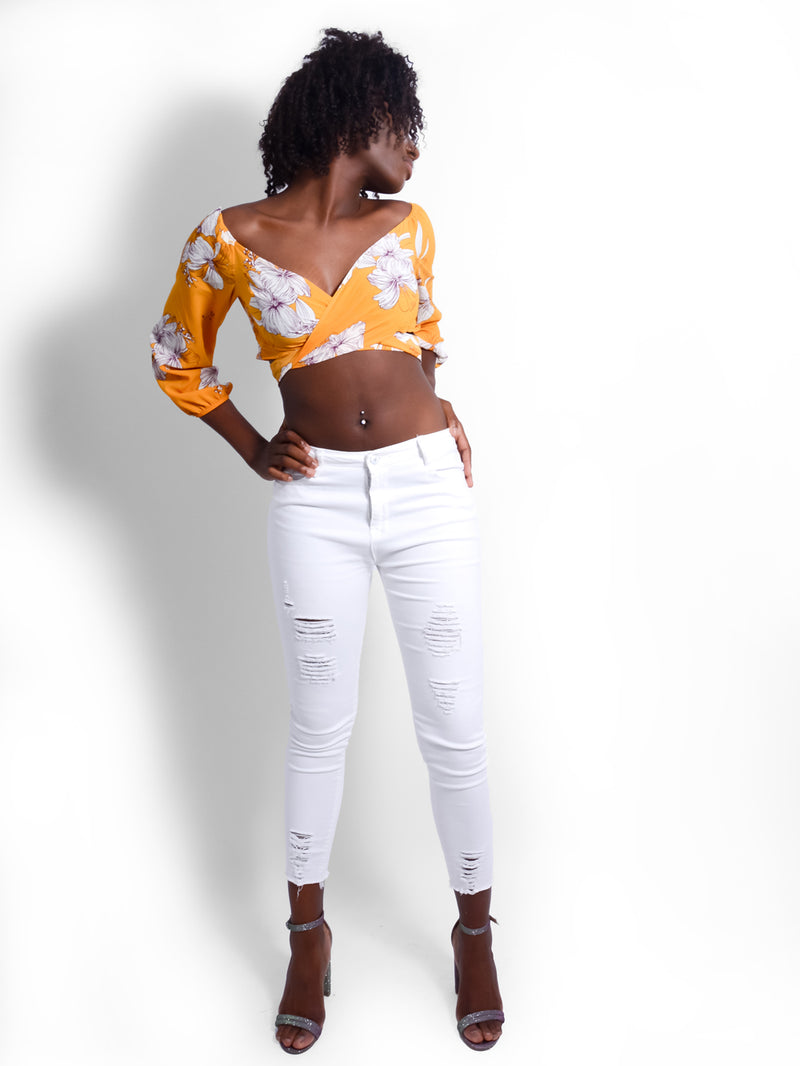 Lu-Lu Wrap Off The Shoulder Top