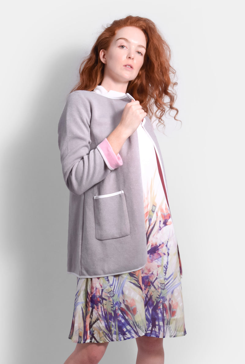 Grey Harmony Dual Knit Coat
