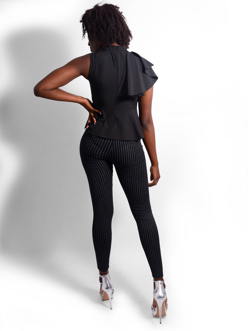 Coach Asymmetrical Ruffle Blouse