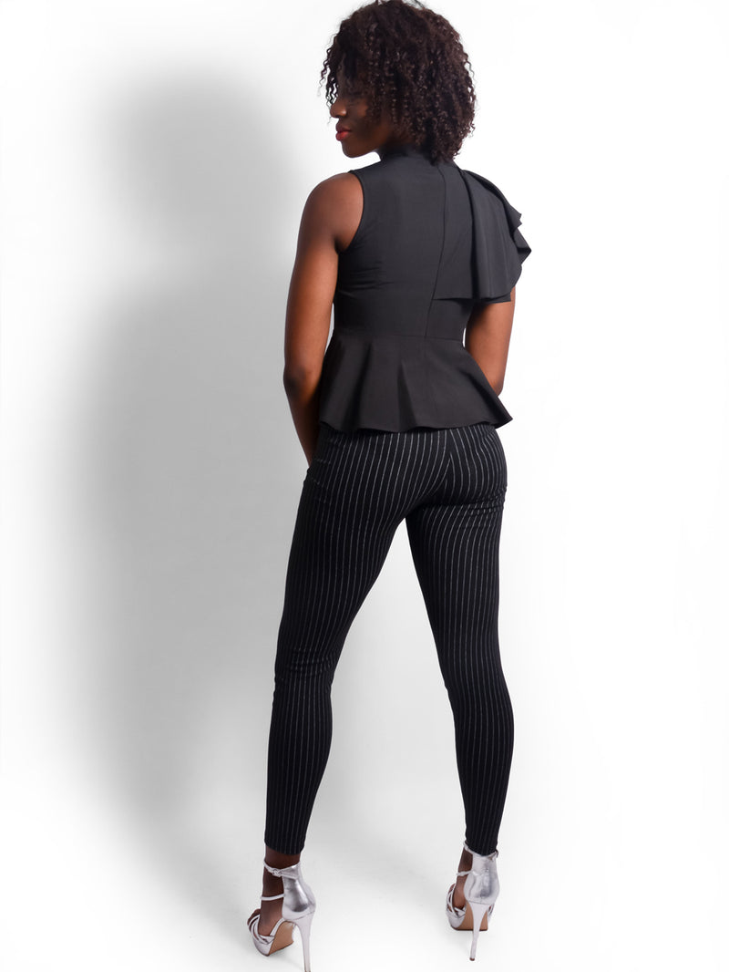 Coach Asymmetrical Ruffle Blouse