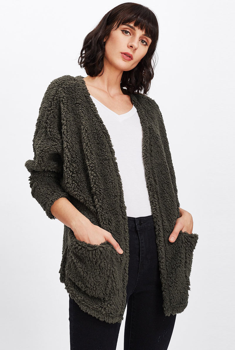 Fern Faux Teddy Coat