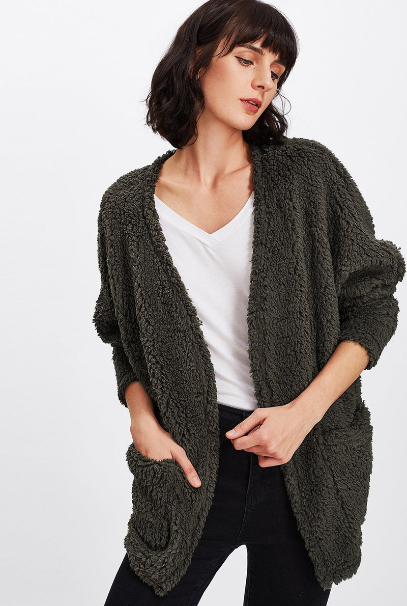 Fern Faux Teddy Coat